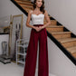 Burgundy palazzo pants