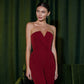 Burgundy corset jumpsuit