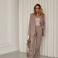 Beige straight cut suit