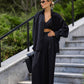 Black satin three piece suit