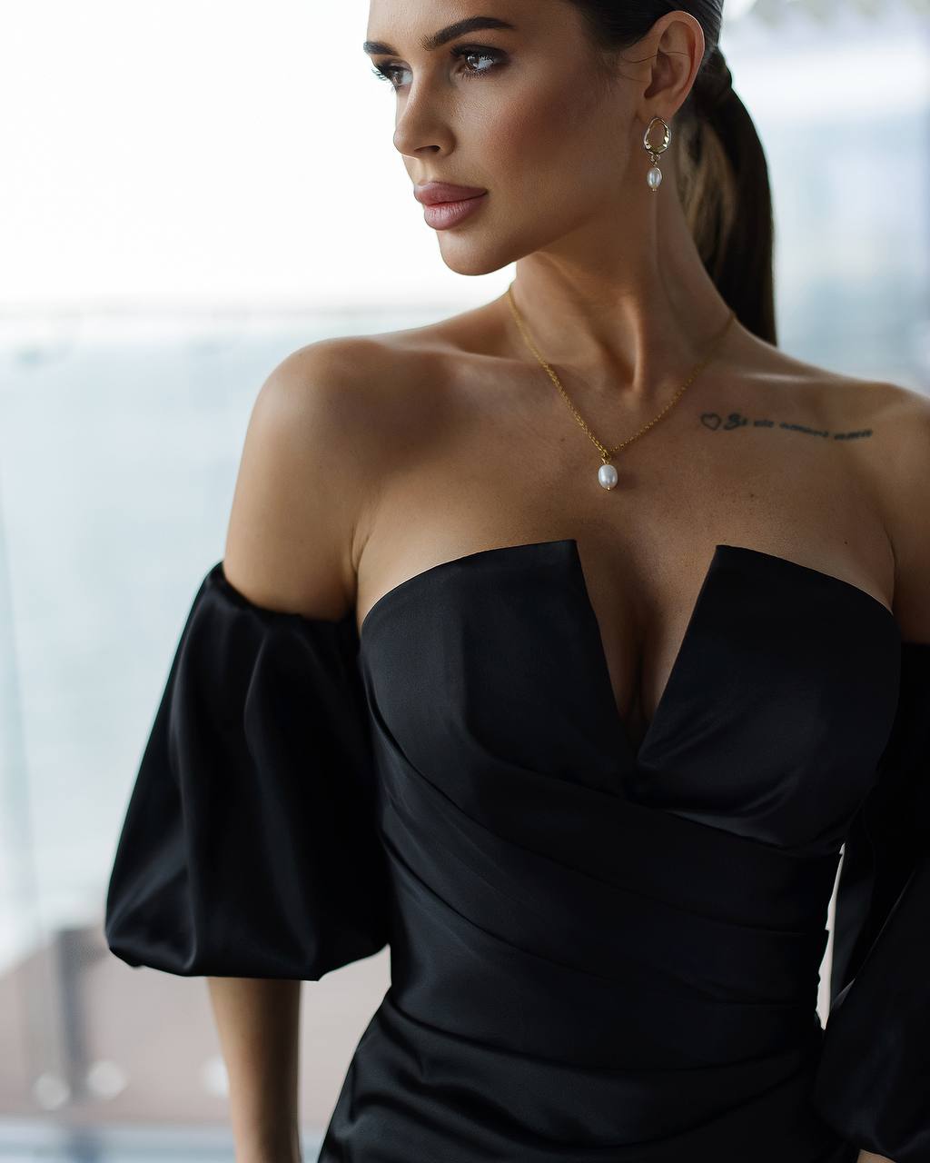 Black corset dress