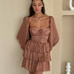 Bustier dress in mocha