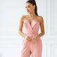 Powder corset jumpsuit