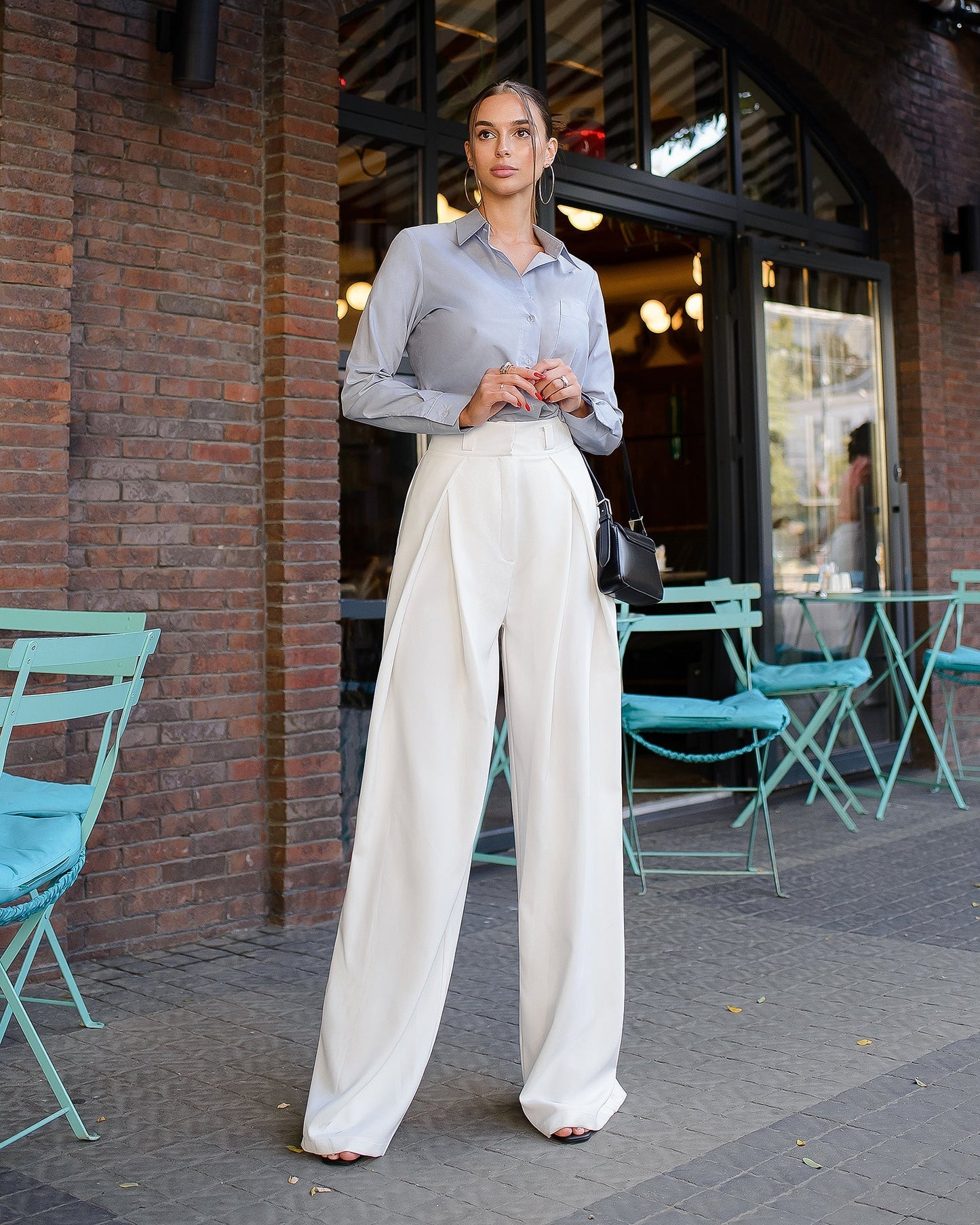 Milk palazzo pants