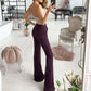 Marsala flared pants