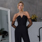 Black corset jumpsuit