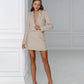 Crop jacket and mini skirt suit