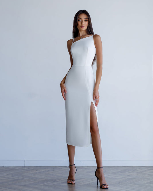 Milk asymmetric midi dress 