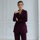 Burgundy three-piece suit with vest