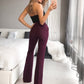 Marsala flared pants