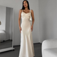 Dress-combination maxi made of satin