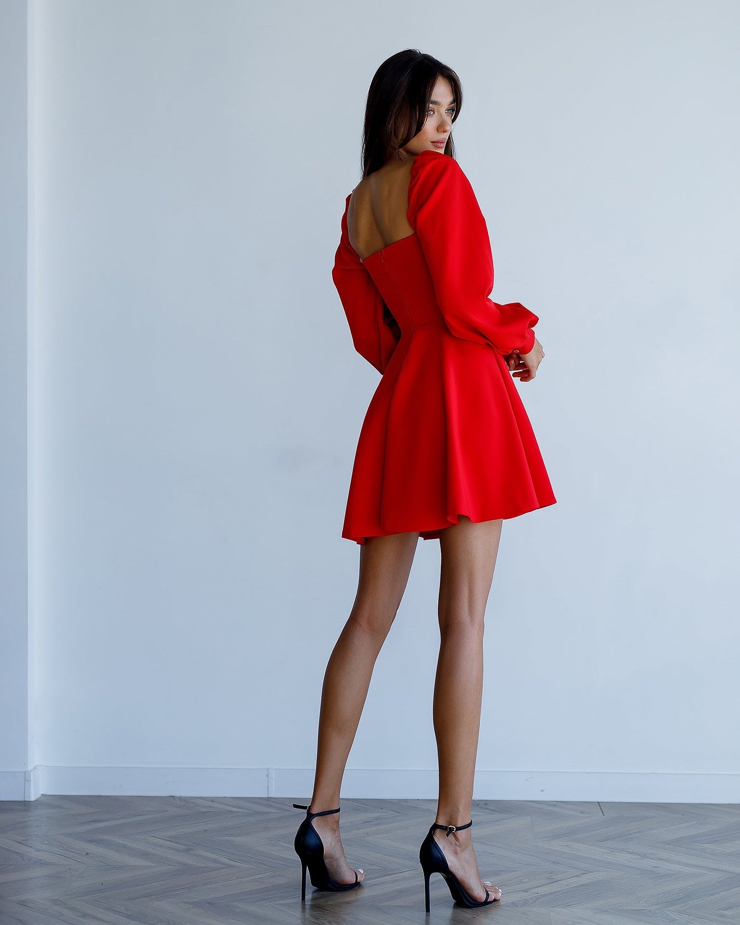 Red mini dress with cups