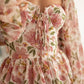 Chiffon bustier dress in floral print