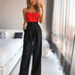 Black wide trousers