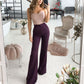 Marsala flared pants