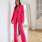 Crimson classic suit with flared pants