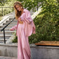 Pink satin three piece suit