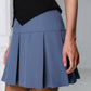 Gray pleated mini skirt