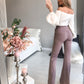 Flare pants in mocha