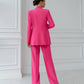 Raspberry three-piece suit with a top