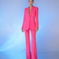 Crimson classic suit with flared pants