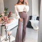 Flare pants in mocha