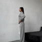 Gray knitted suit