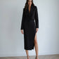 Black suit crop jacket and pencil skirt