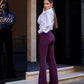 Marsala flared pants