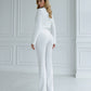 Milk suit crop jacket and flared pants