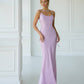 Lavender dress-combination with an open back 