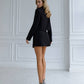 Black suit crop jacket and skirt-shorts