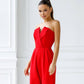 Red corset jumpsuit