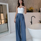 Gray palazzo pants