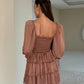 Bustier dress in mocha