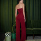 Burgundy corset jumpsuit