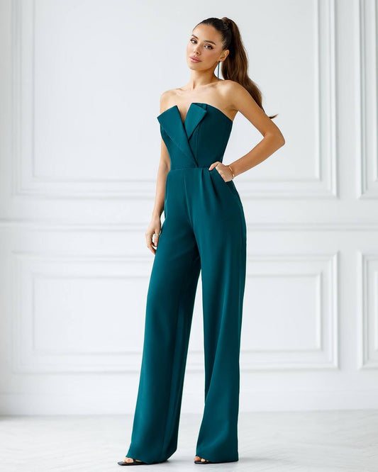 Emerald corset jumpsuit