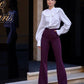 Marsala flared pants