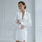 Milk suit crop jacket and skirt-shorts