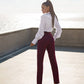 Burgundy tapered pants