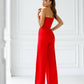 Red corset jumpsuit