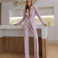 Powder suit jacket and flared pants