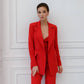 Red three-piece suit with a top