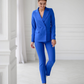 Blue suit double-breasted jacket and trousers