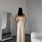 Dress-combination maxi made of satin