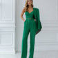 Green three-piece suit with a top