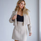 Crop jacket and mini skirt suit