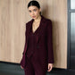 Burgundy three-piece suit with vest