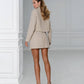 Crop jacket and mini skirt suit