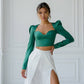 Emerald blouse-top with cups